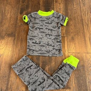 Kirkland Signature Gray Kids Pajamas with Neon Green Trim